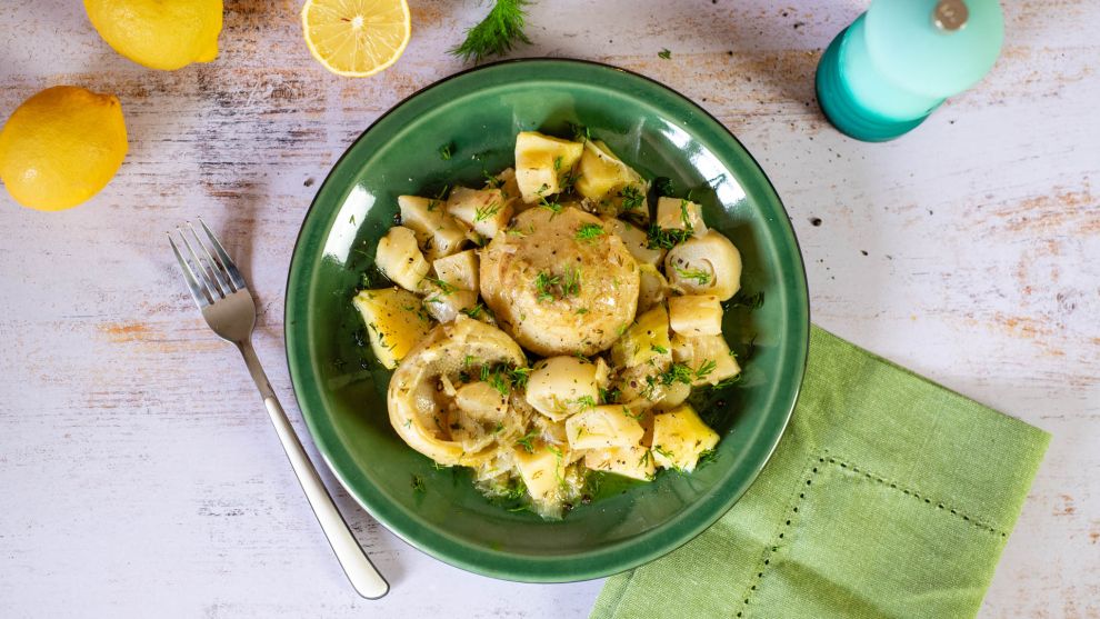 Αγκινάρες σελινόριζα 