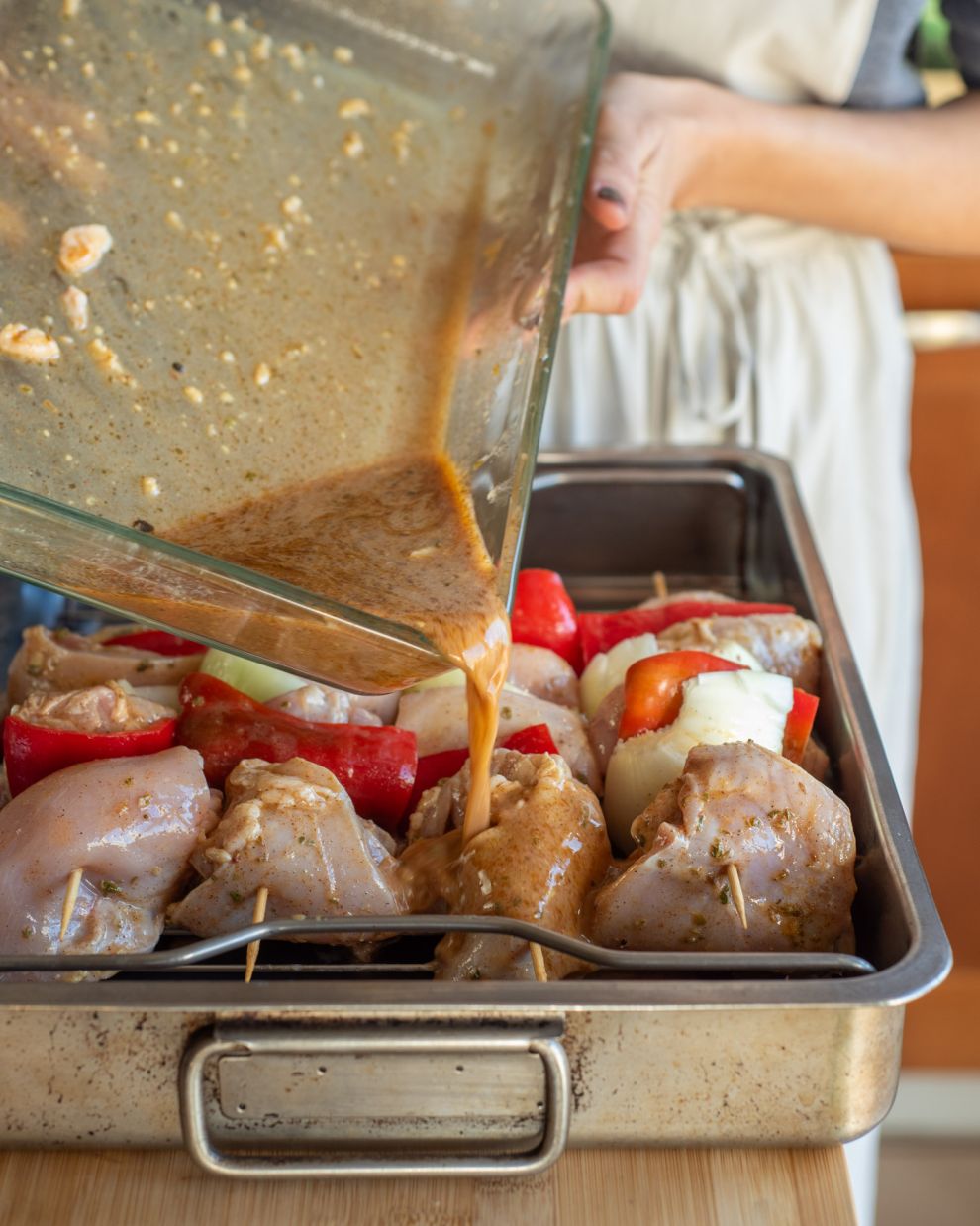 Κοντοσούβλι κοτόπουλο βήμα βήμα