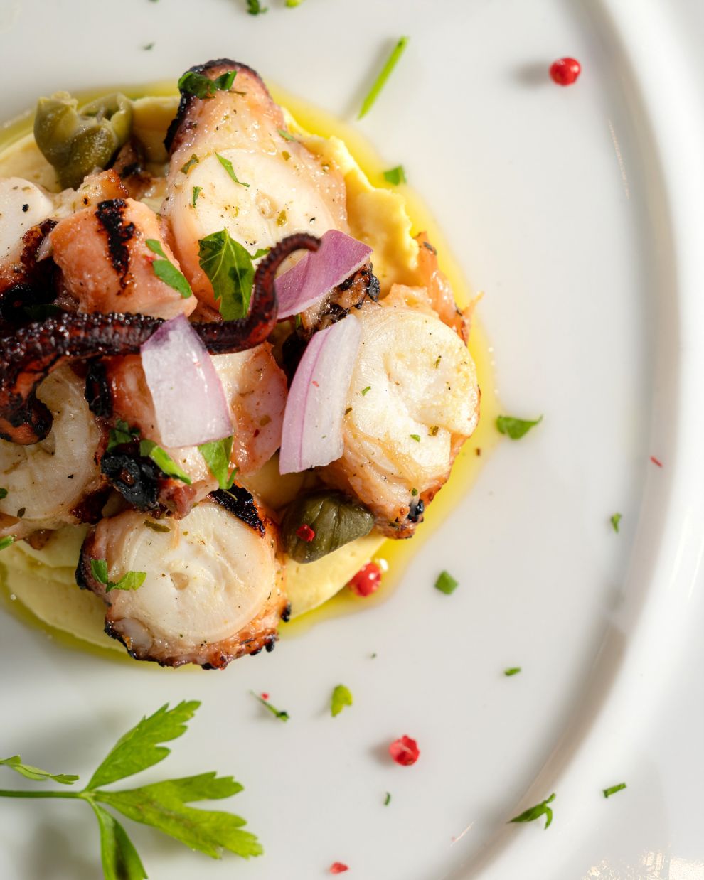 Χταπόδι με φάβα Milos