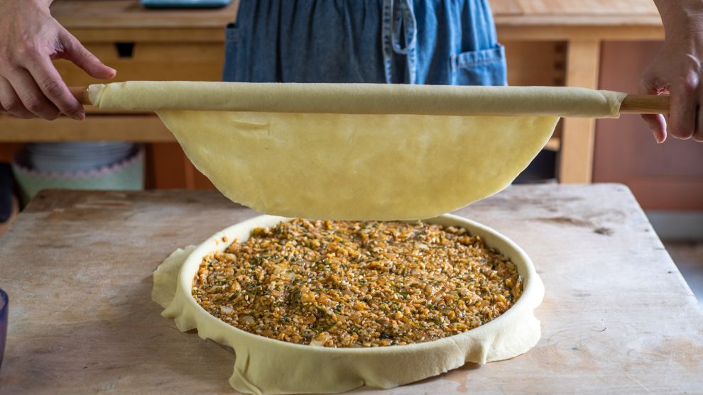 Μπακαλιαρόπιτα βήμα βήμα