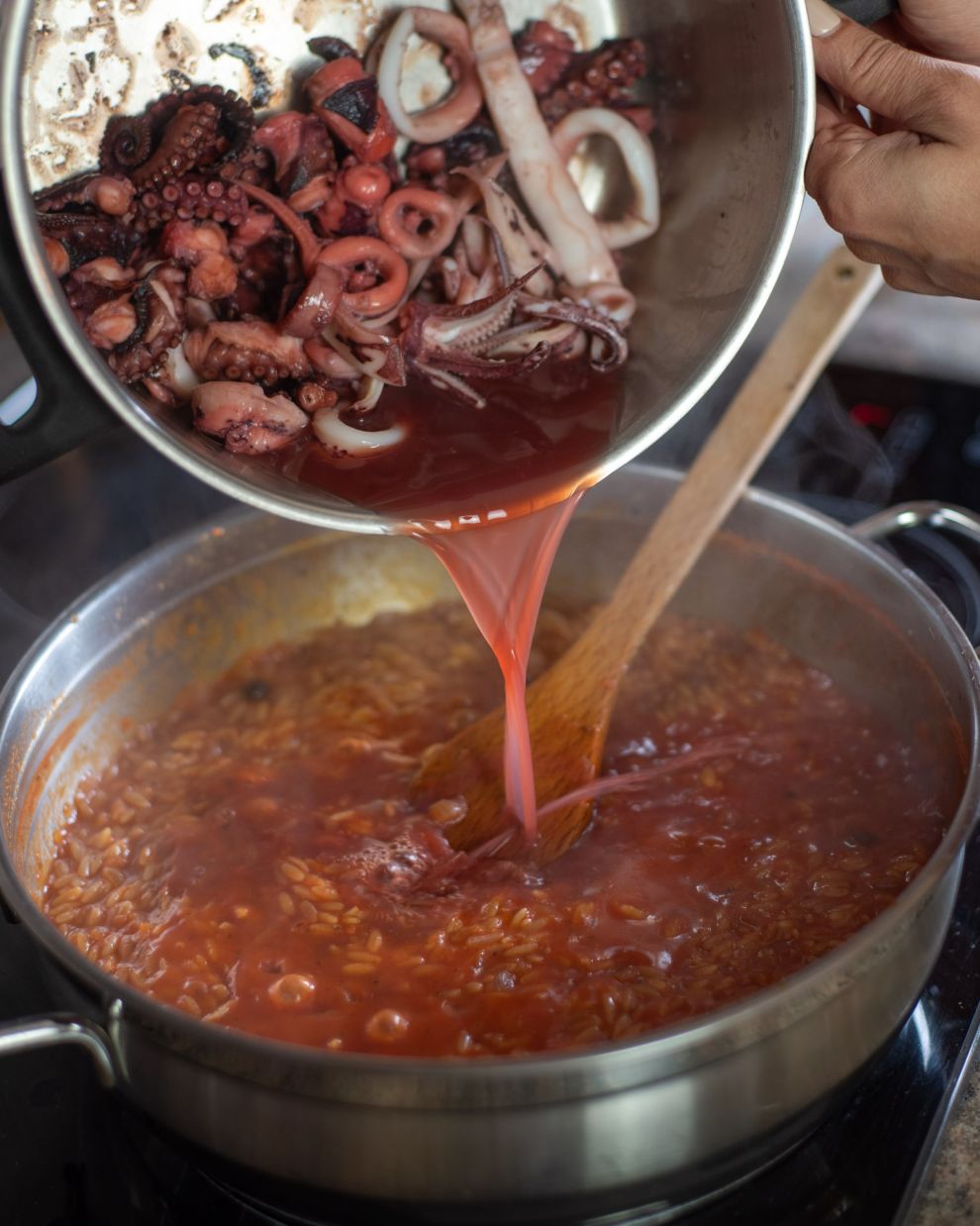 Κριθαράκι με θαλασσινά βήμα-βήμα