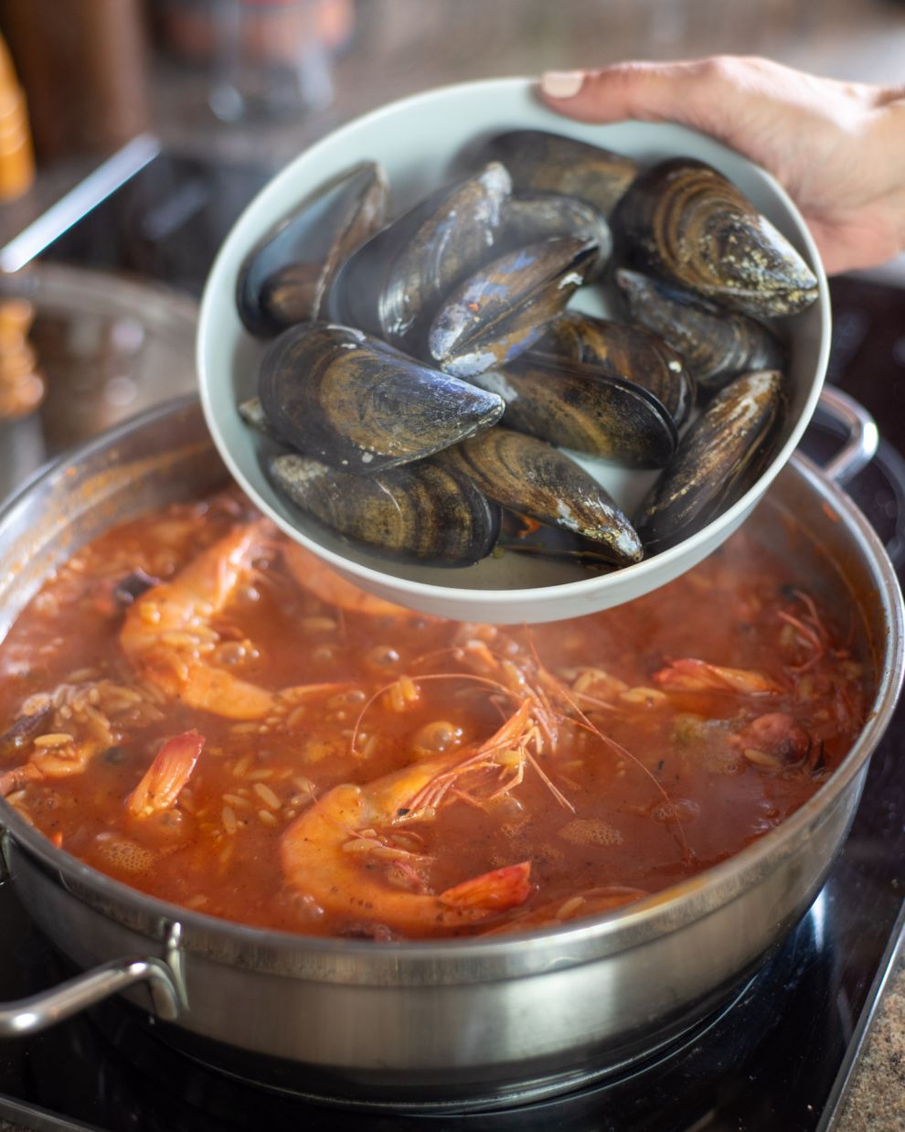 Κριθαράκι με θαλασσινά βήμα-βήμα