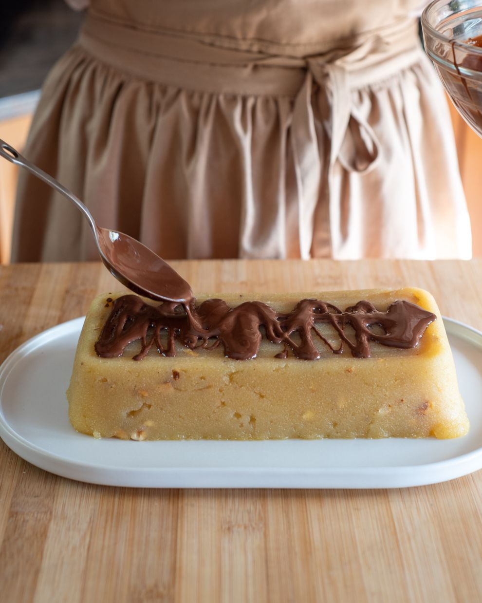 Χαλβάς σιμιγδαλένιος με επικάλυψη σοκολάτας 