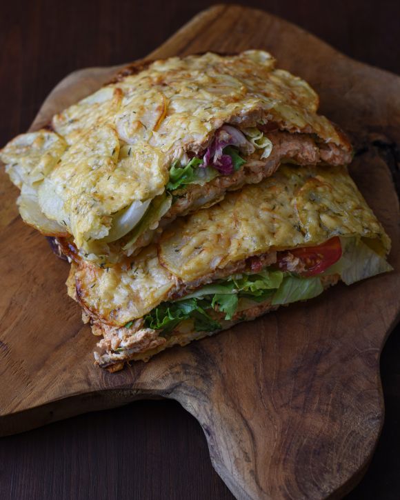 Wrap πατάτας φούρνου με κοτόπουλο