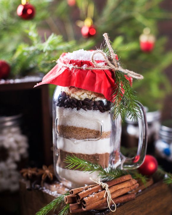 Έτοιμο μείγμα για diy brownies για χριστουγεννιάτικο δώρο 