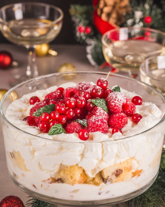 Χριστουγεννιάτικο trifle με πανετόνε