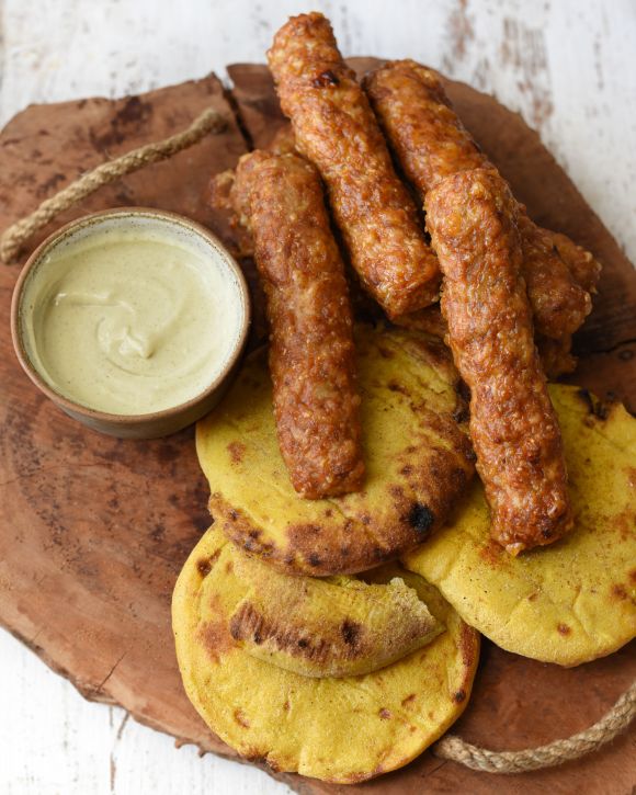 Κεμπάμπ κοτόπουλου με τυρί