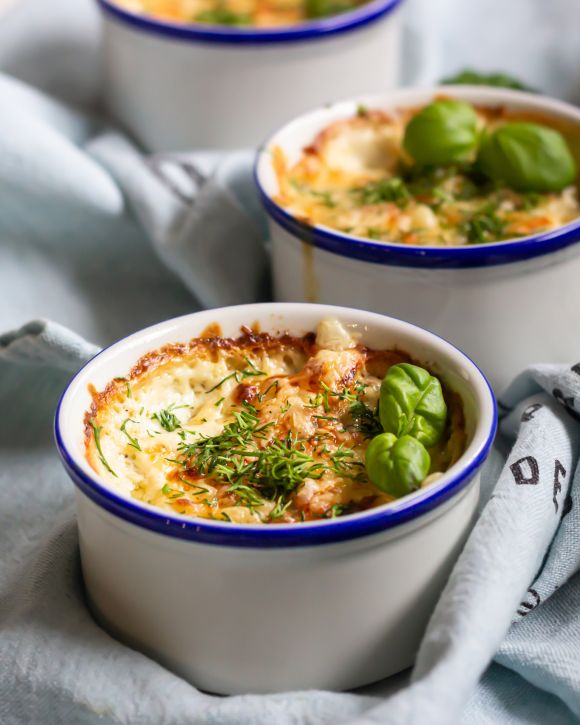 Σουφλέ με κοτόπουλο, μανιτάρια και βασιλικό