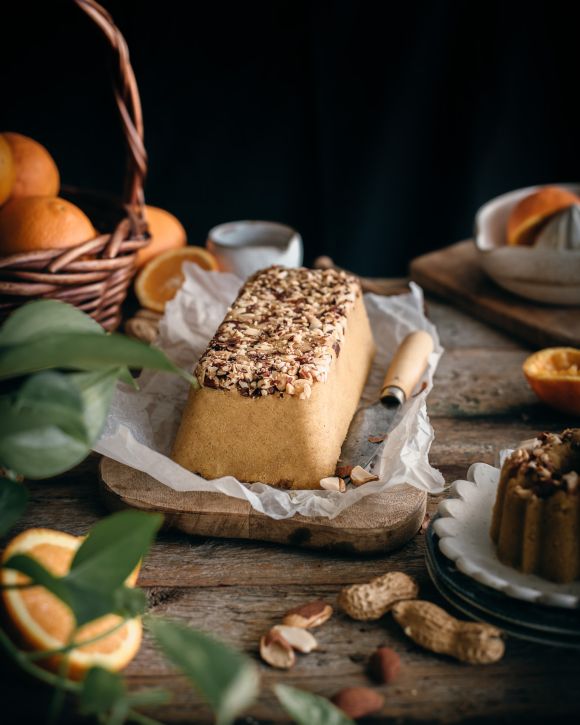 Χαλβάς σιμιγδαλένιος με μέλι, πορτοκάλι και φυστικοβούτυρο